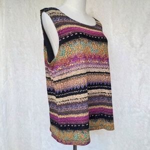 White Stag Stretch Multi Color Sleeveless Top